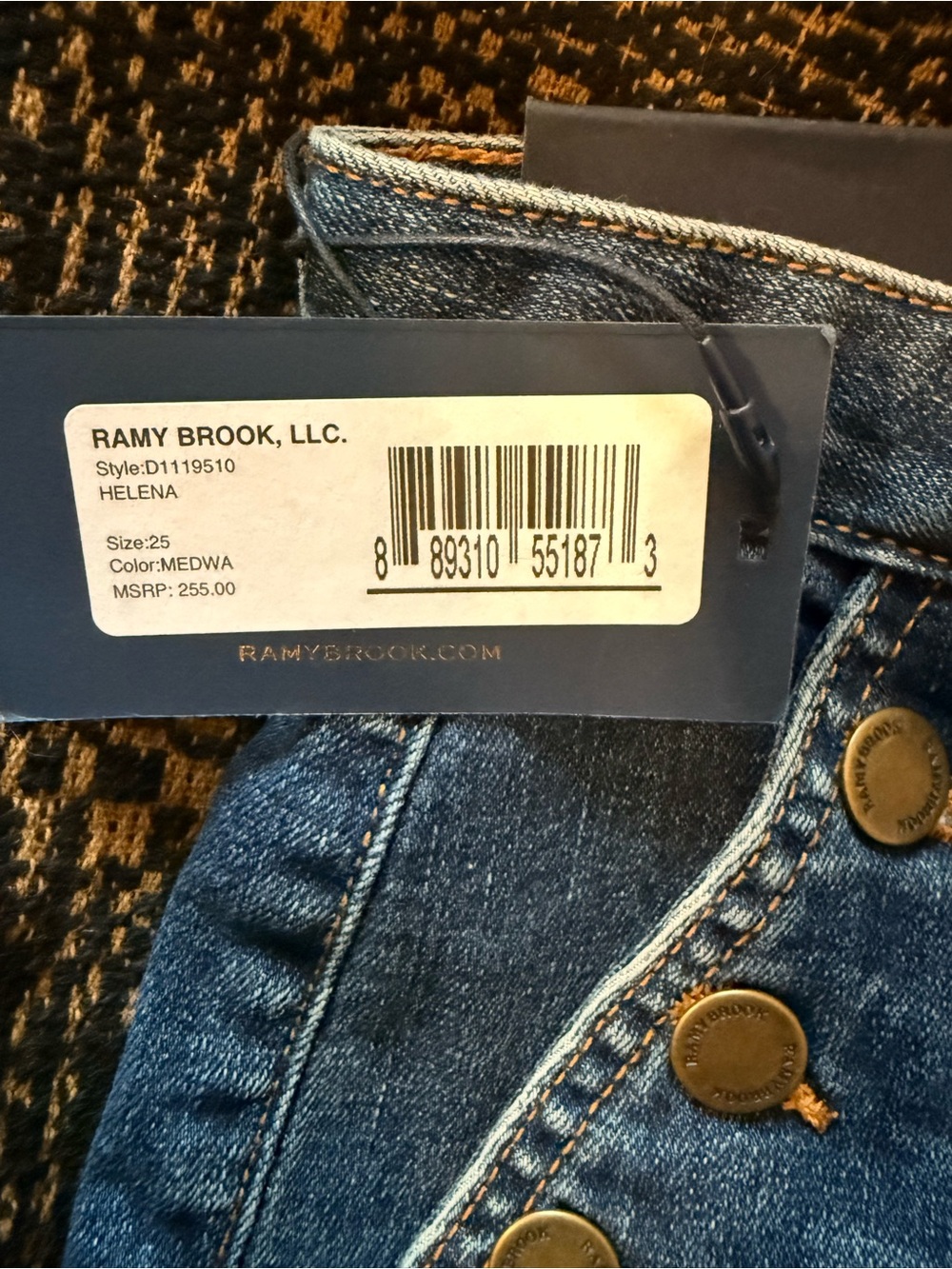 Brand New Ramy Brook Helena Mid-Rise Flare Jeans - Medium Wash Blue Size 25